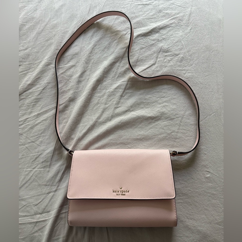 Kate Spade Perry Leather Crossbody Light Pink.